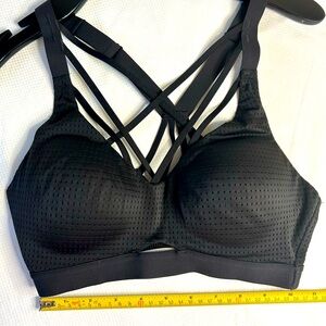 Victoria Secret sports bra, black, cross back straps